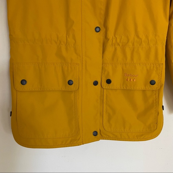 Barbour Yellow Rain Jacket Size US 2 - Picture 6 of 13